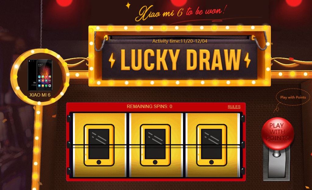 Slot Machine Lucky Draw su Gearbest!
