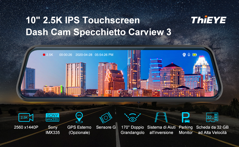 THIEYE CARVIEW 3: Una DASH CAM così non l’avete mai vista&nbsp;prima!