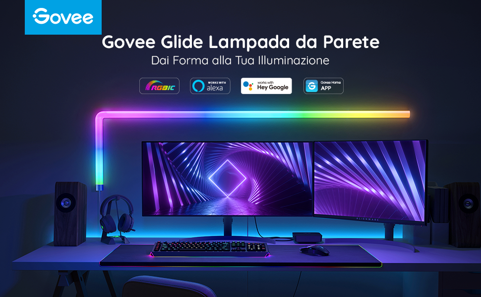 GOVEE GLIDE WALL LIGHT: Un NEON RGB…&nbsp;MODULARE!